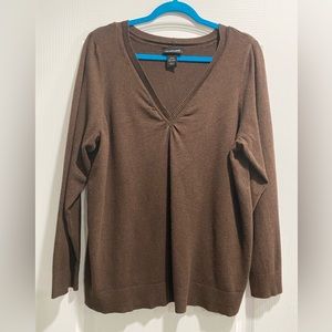 LANE BRYANT SZ 18/20 BROWN SWEATER (Z)